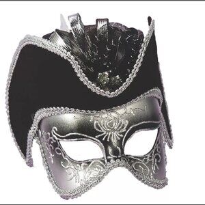 Adult Silver Venetian Mask
